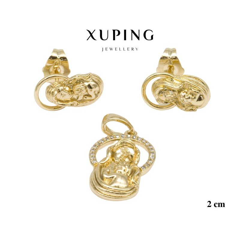 Przywieszka + kolczyki pozłacane Xuping 18k - MF6047