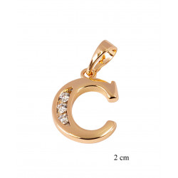 Przywieszka Xuping pozłacana " C " 18k - MF12404