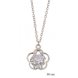 Naszyjnik " Kwiatek + Kryształ " - MF12855R