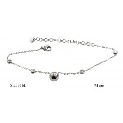 Bransoletka Xuping Stal 316L rodowana - MF15062