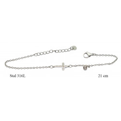 Bransoletka Xuping Stal 316L rodowana - MF18088
