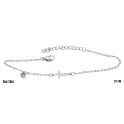 Bransoletka Xuping Stal 316L rodowana - MF18088