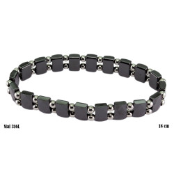 Bransoletka Xuping Stal 316L - HEMATYT - MF27103