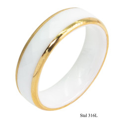 Obrączka z porcelany Stal 316L - MF27100-1