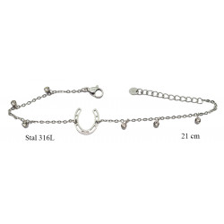 Bransoletka Xuping Stal 316L rodowana - MF17990 / MF18115