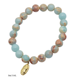 Bransoletka Merebilo Stal 316L "Mix Aquamarine" - MF32480-3