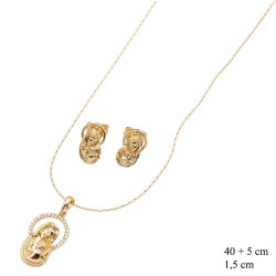 Kolczyki + Naszyjnik Xuping pozłacane 18k - MF36267