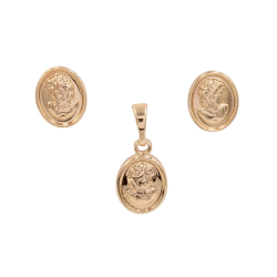 Kolczyki + przywieszka Xuping pozłacana 18k - MF38187
