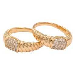 Pierścionek Xuping pozłacany 18k - MF38381