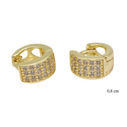 Kolczyki miedź CM pozłacane 14k - MF37795