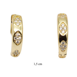 Kolczyki CM miedź pozłacane 14k - MF37802