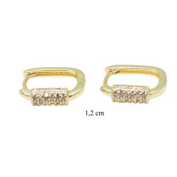 Kolczyki CM miedź pozłacane 14k - MF37804
