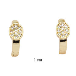 Kolczyki CM miedź pozłacane 14k - MF37794