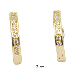 Kolczyki CM miedź pozłacane 14k - MF37796
