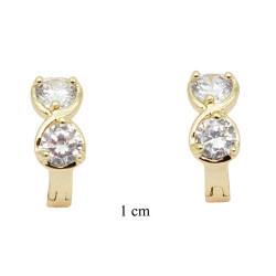 Kolczyki CM miedź pozłacane 14k - MF37803