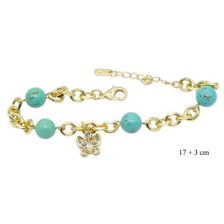 Bransoletka CM miedź pozłacane 14k - MF39061