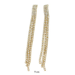 Kolczyki wiszące dżetowe - MF37628G