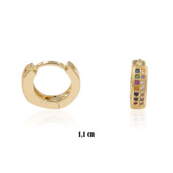 Kolczyki CM miedź pozłacane 14k - MF39162