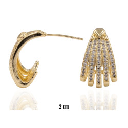 Kolczyki CM miedź pozłacana 14k - MF41212