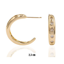 Kolczyki CM miedź pozłacana 14k - MF41209
