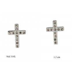 Kolczyki Xuping Stal 316L rodowane - MF18125