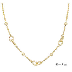 Naszyjnik CM miedź pozłacany 14k - MF41393 - Hurt