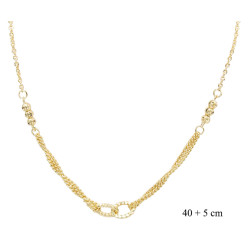 Naszyjnik CM miedź pozłacany 14k - MF41376 - Hurt