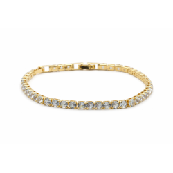 Bransoletka dżetowa pozłacana 18k 4 mm - MF41605-G