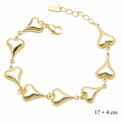 Bransoletka CM miedź pozłacana 14k - MF42198