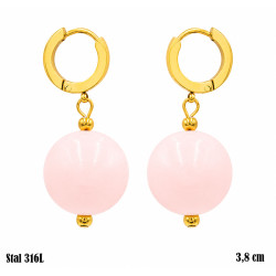 Kolczyki Kolorowe Kulki Stal 316L - KL42326-1