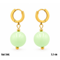 Kolczyki Kolorowe Kulki Stal316L - KL42325-1