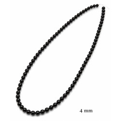 Elementy do biżuterii koraliki 4 mm - [ onyx ] -MF42464