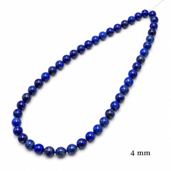 Elementy do biżuterii koraliki 4 mm [ lapis lazuri ] - MF42470