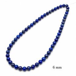 Elementy do biżuterii koraliki 6 mm [ lapis lazuri ] - MF42471