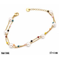 Bransoletka Stal 316L 14k [multi kolor] - MF42343-3