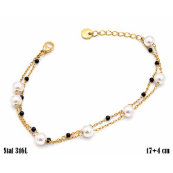 Bransoletka Stal 316L 14k [czarny] - MF42343-1