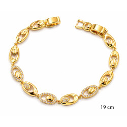 Bransoletka miedź pozłacana 14k - MF42441