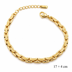 Bransoletka miedź pozłacana 14k - MF42228
