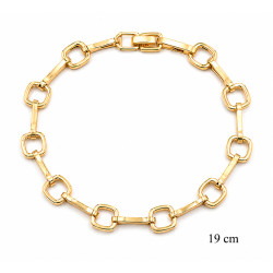 Bransoletka miedź pozłacana 14k - MF42257