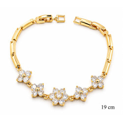Bransoletka miedź pozłacana 14k - MF42428
