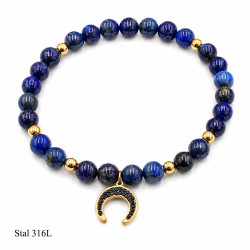 Bransoletka Merebilo Stal 316L [ Sodalit 6 mm ] - MF42473A