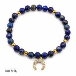 Bransoletka Merebilo Stal 316L [ Sodalit 6 mm ] - MF42473B