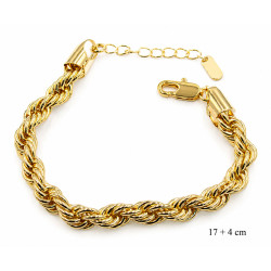 Bransoletka miedź pozłacana 14k - MF42252