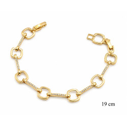 Bransoletka miedź pozłacana 14k - MF42544