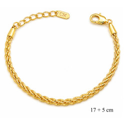 Bransoletka miedź pozłacana 14k - MF42249