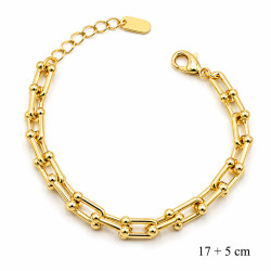 Bransoletka miedź pozłacana 14k - MF42230