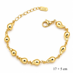 Bransoletka miedź pozłacana 14k - MF42225