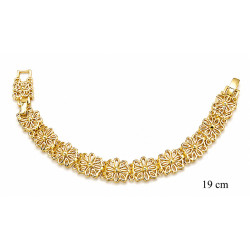Bransoletka miedź pozłacana 14k - MF42223