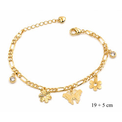 Bransoletka miedź pozłacana 14k - MF42115