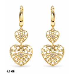 Kolczyki CM Miedź pozłacana 14k - MF42603